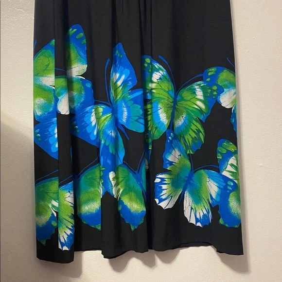 Awesome sleeveless MIDI Maxi butterflies Dress Size 4X New - Picture 2 of 2